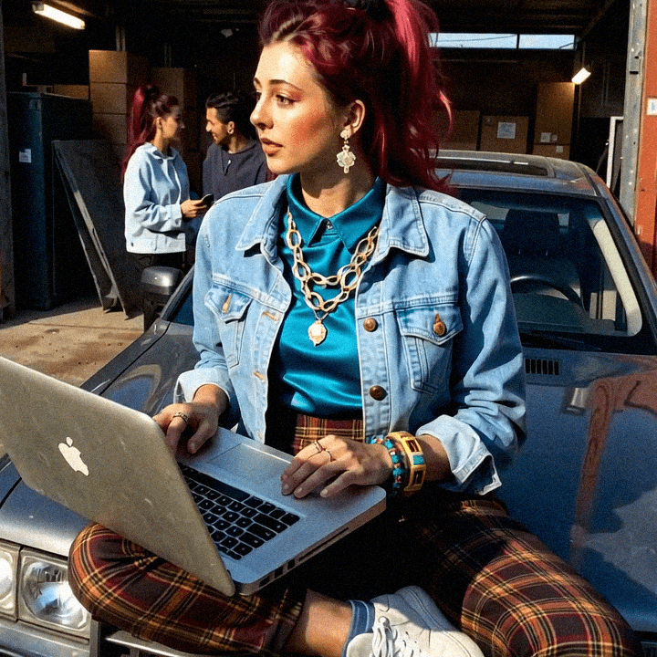 Emma-Jane MacKinnon-Lee coding again in a workshop