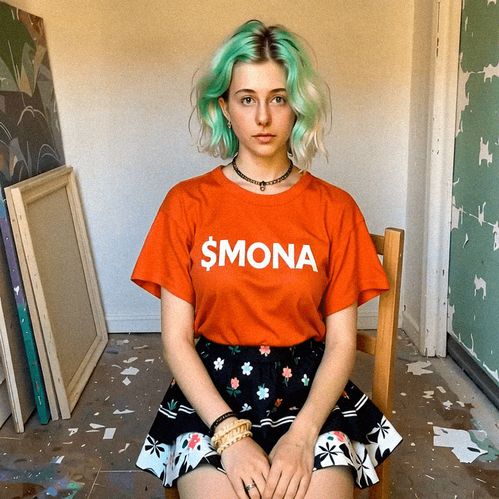 Emma-Jane MacKinnon-Lee, posing for a mona portrait